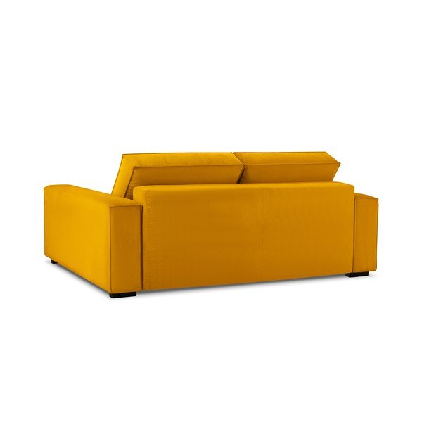 Azalea sárga kordbársony kinyitható kanapé - Mazzini Sofas-image-4