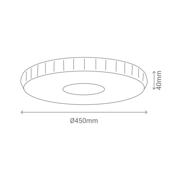 Stern kerek mennyezeti lámpa, ø 45 cm - SULION-image-1