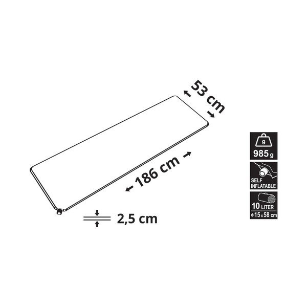 Sötétkék önfelfújó kempingmatrac - Cattara-image-4
