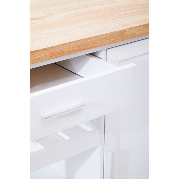 Kaucsukfa gurulós zsúrkocsi 48x105 cm Frankfurt – Premier Housewares-image-2