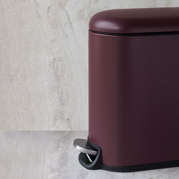 Sötétlila fém pedálos szemetes 5 l Mini Walther – Mette Ditmer Denmark-image-1