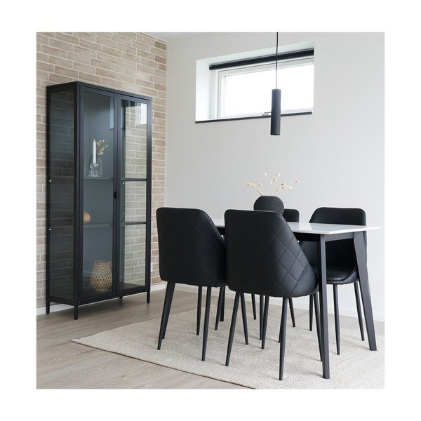 Fekete étkezőszék készlet 2 db-os Porto - House Nordic-image-4