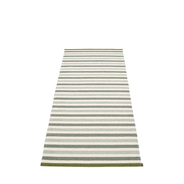 Zöld-krémszínű kültéri-beltéri futószőnyeg 85x200 cm Teo Sage – Pappelina
