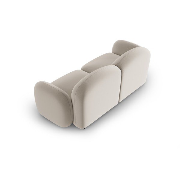 Bézs bársony kanapé 194 cm Blair – Micadoni Home-image-4