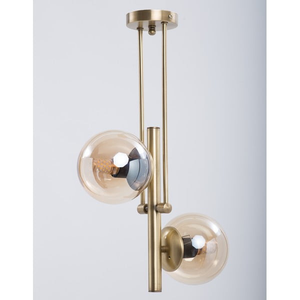 Aranyszínű mennyezeti lámpa üveg búrával ø 15 cm Libra – Squid Lighting-image-1
