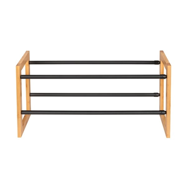 Fekete-natúr színű fém teleszkópos cipőtartó állvány Ecori – Wenko-image-2