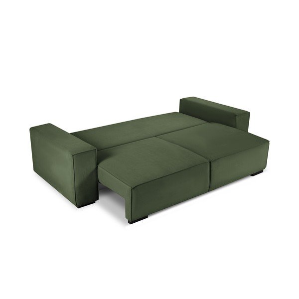 Azalea zöld kordbársony kinyitható kanapé - Mazzini Sofas-image-3