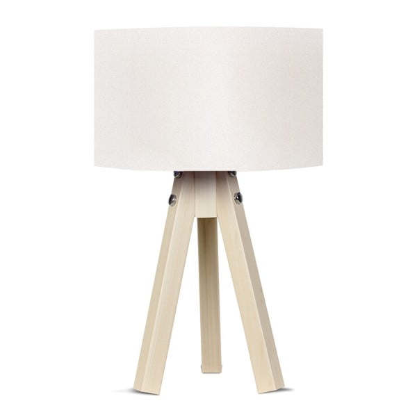 Naturel asztali lámpa fehér lámpabúrával - Kate Louise