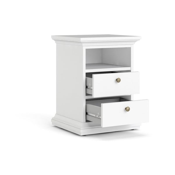 Fehér éjjeliszekrény Paris - Tvilum-image-4