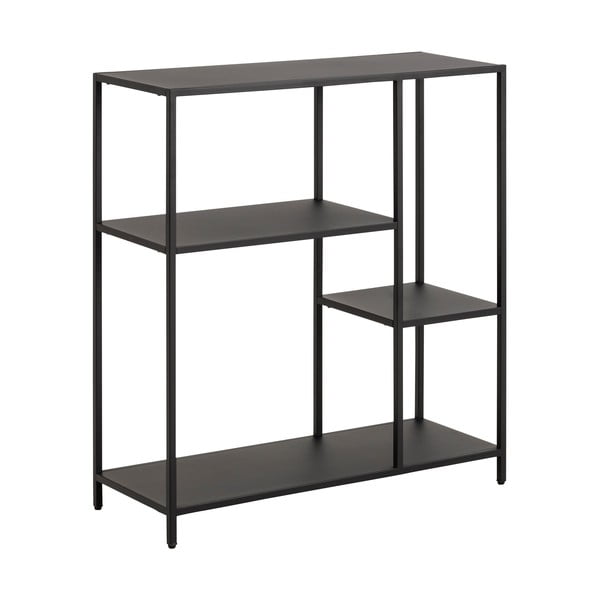 Fekete fém könyvespolc 80x86 cm Newcastle – Actona-image-2