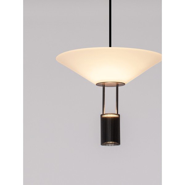 Matt fekete alumínium LED függőlámpa akrilüveg búrával ø 22 cm Anafi – Nova Luce-image-3