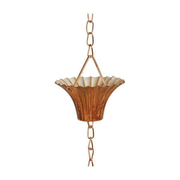Rózsaszín ereszcsatorna vízvezető lánc, hossz 259 cm - Esschert Design-image-2