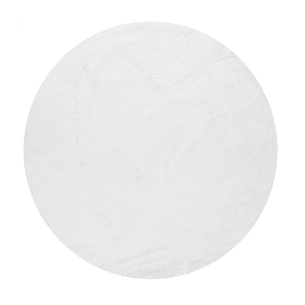 Fehér mosható kerek szőnyeg ø 80 cm Pelush White – Mila Home