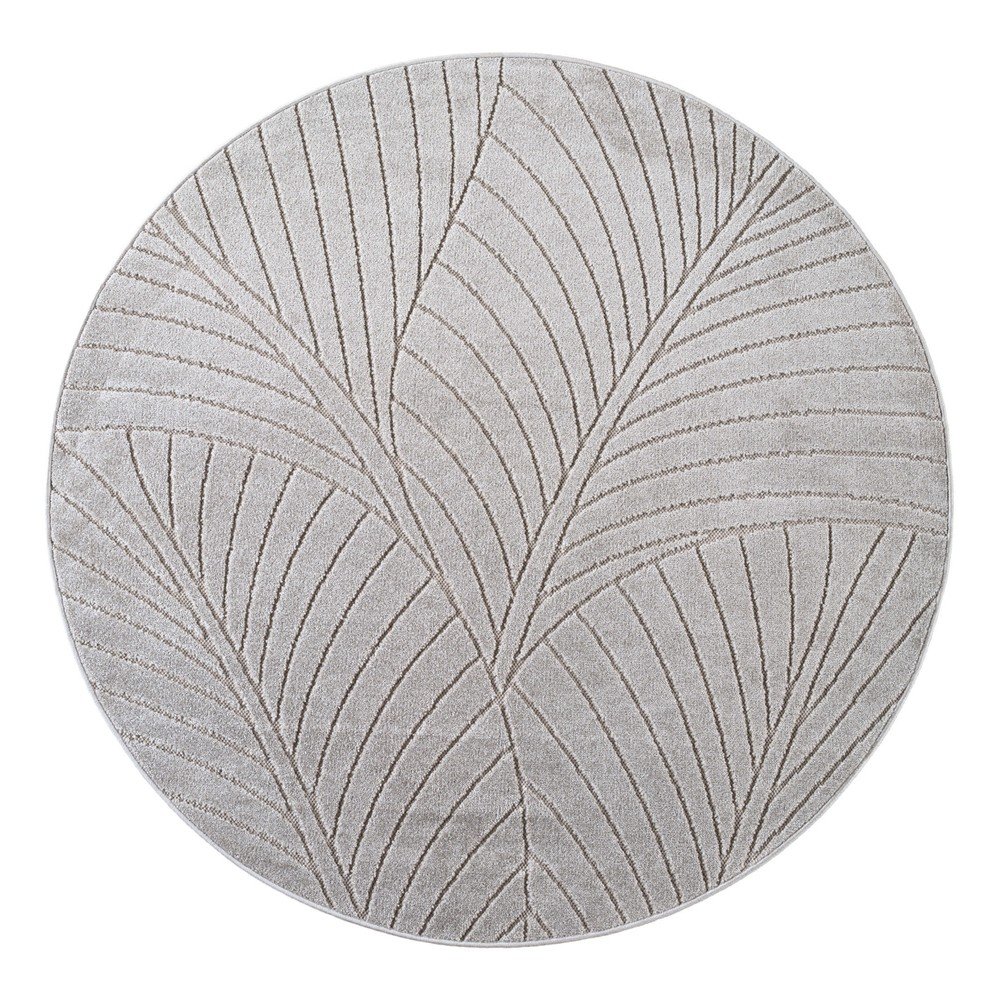 Ezüstszínű kerek kültéri-beltéri szőnyeg ø 160 cm Nova 1203 – Ayyildiz Carpets