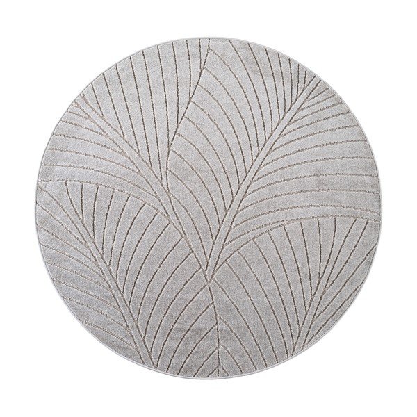 Ezüstszínű kerek kültéri-beltéri szőnyeg ø 120 cm Nova 1203 – Ayyildiz Carpets