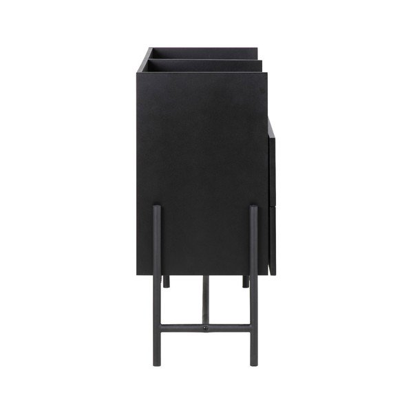 Norse fekete komód, magassága 90 cm - Interstil-image-1