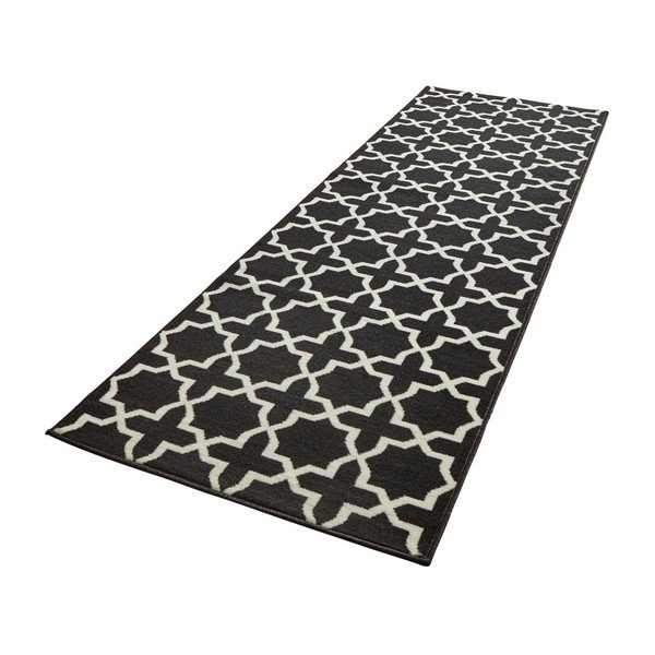 Basic Glam fekete-fehér futószőnyeg, 80 x 200 cm - Hanse Home-image-2