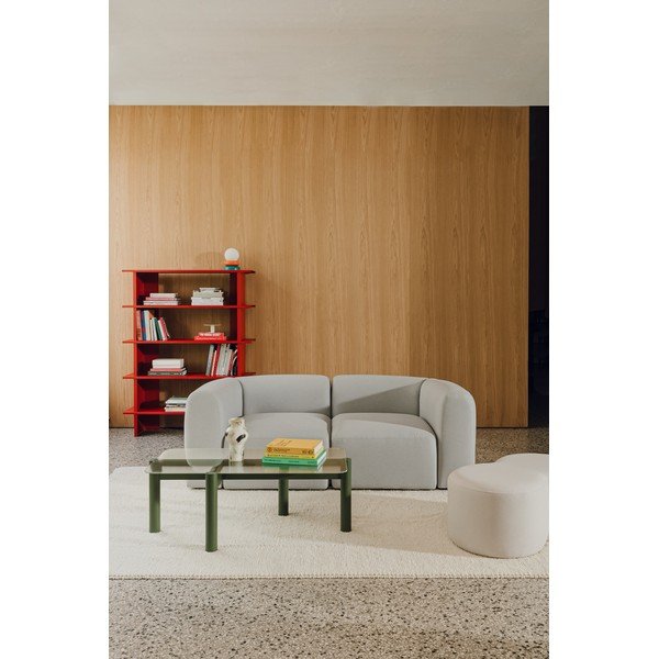 Zöld dohányzóasztal üveg asztallappal 55x105 cm Kob – noo.ma-image-3