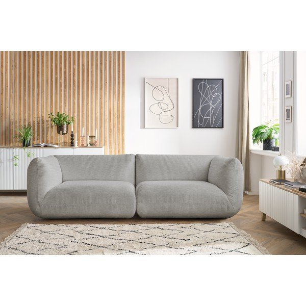 Bézs kordbársony kanapé 260 cm Lecomte – Bobochic Paris-image-1