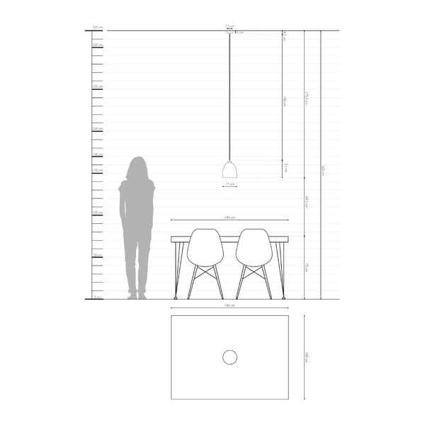 Awa mennyezeti lámpa arany színben, fehér kábellel - Sotto Luce-image-4