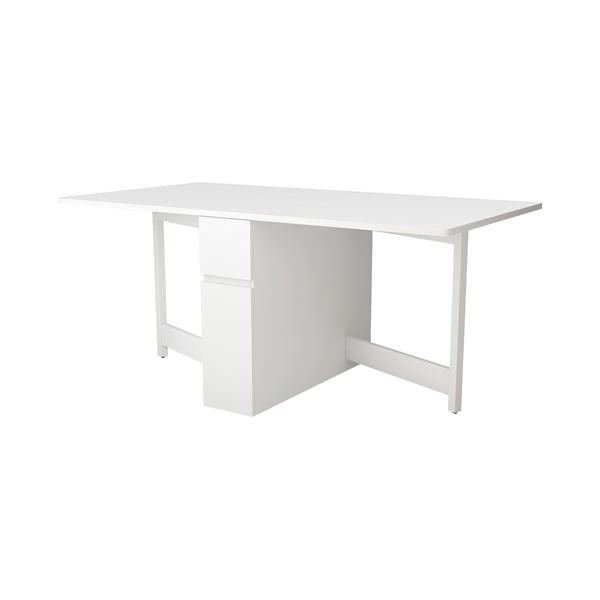 Kungla fehér többfunkciós kinyitható asztal - Woodman-image-3