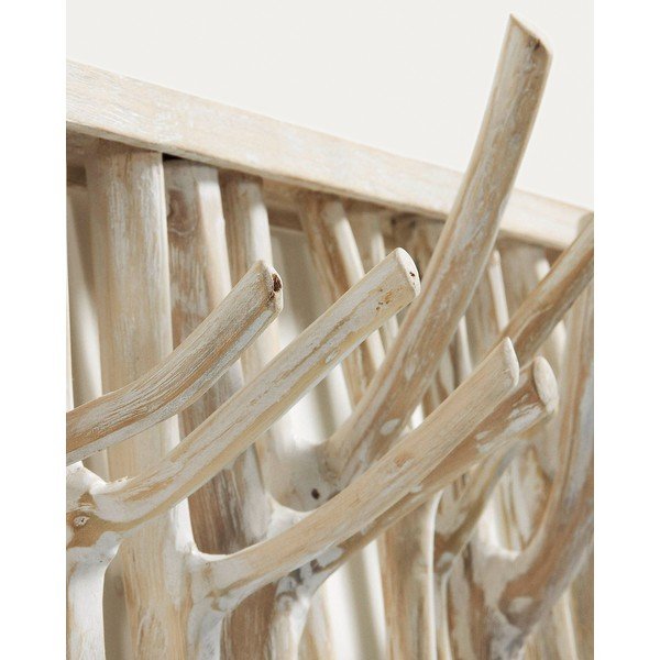 Natúr színű teakfa fali fogas készlet 3 db-os 60 cm Muntfre – Kave Home-image-3