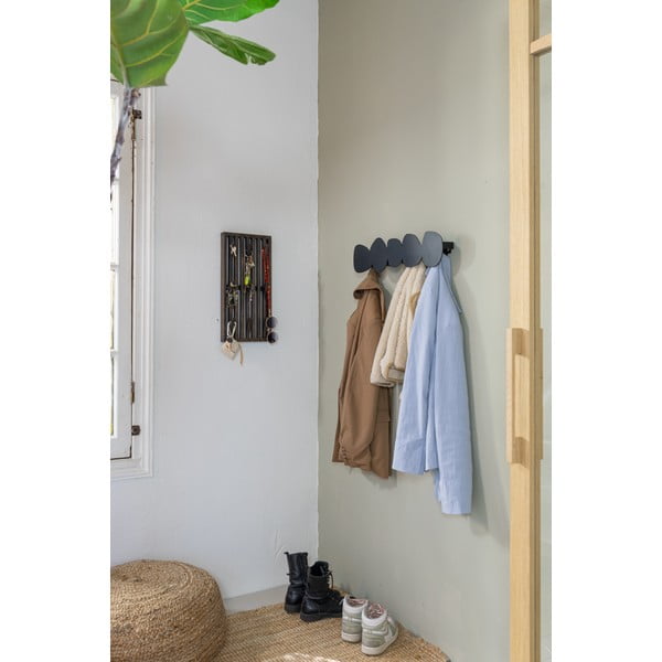 Fekete fém fali fogas 58 cm Tumulo – Spinder Design-image-1