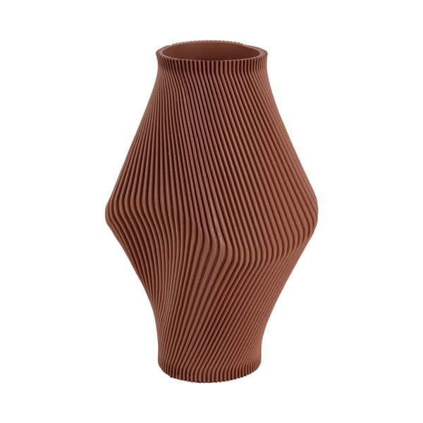 Barna poligyanta váza (magasság 30 cm) Twisted Rib – PT LIVING