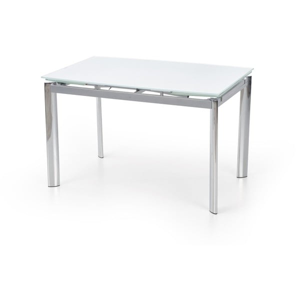 Lambert fehér kinyitható étkezőasztal, hossza 120-180 cm - Halmar