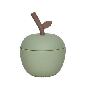 Zöld szilikon gyerek bögre Apple – OYOY Mini