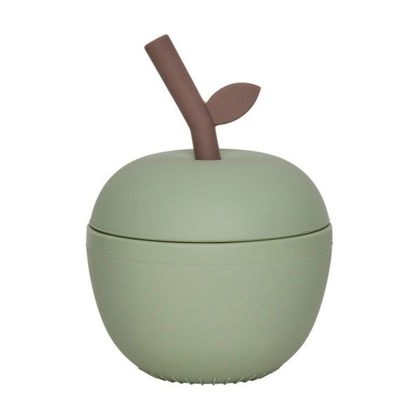 Zöld szilikon gyerek bögre Apple – OYOY Mini