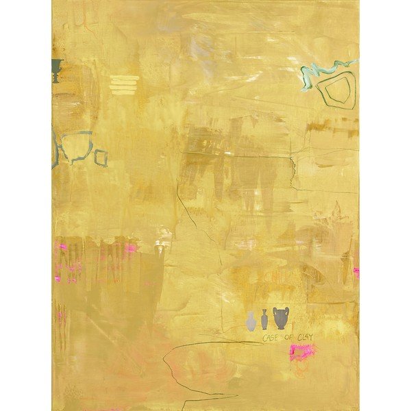 Kézzel festett vászon kép 88x118 cm Yellow Petite – Malerifabrikken