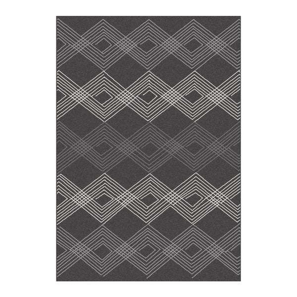 Norway Geo fekete szőnyeg, 140 x 200 cm - Universal