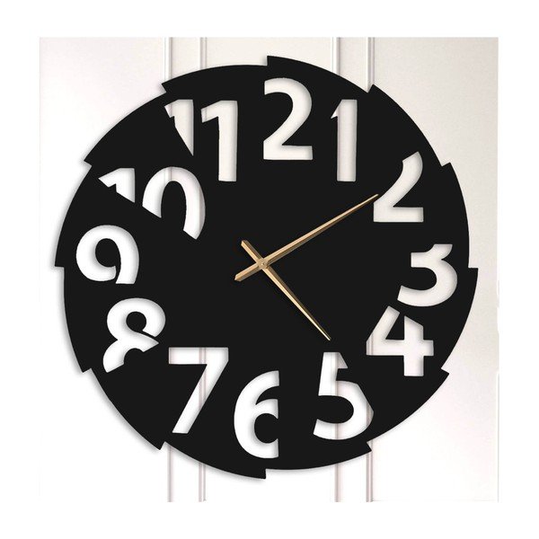 Elmer fekete fém falióra
