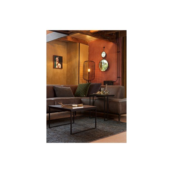 Shape fekete asztalka újrahasznosított teakfa asztallappal- BePureHome-image-3