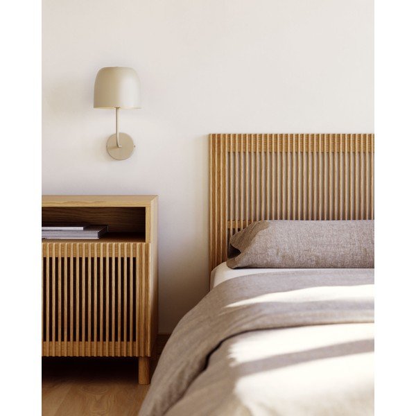Natúr színű kőrisfa ágytámla 175x70 cm Beyla – Kave Home-image-2