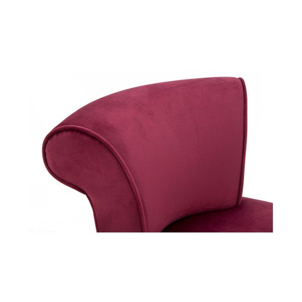 Paris borvörös, párnázott fotel alacsony háttámlával - Mauro Ferretti-image-4
