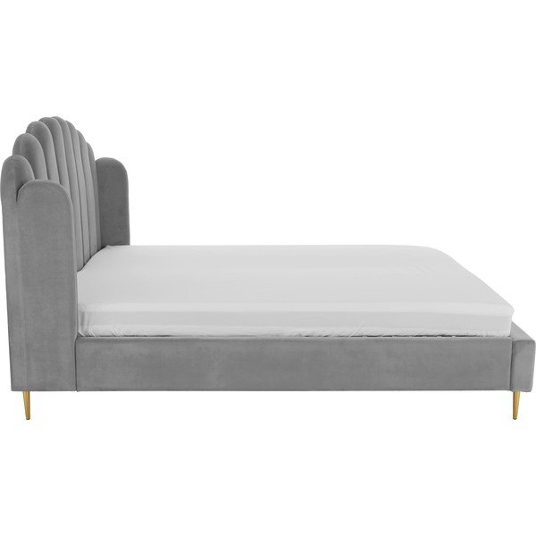 Glamour szürke kárpitozott ágy, 180 x 200 cm - Westwing Collection-image-3