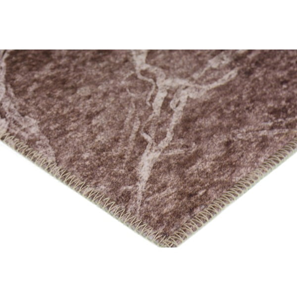 Konyakbarna-krémszínű mosható szőnyeg 80x50 cm - Vitaus-image-2