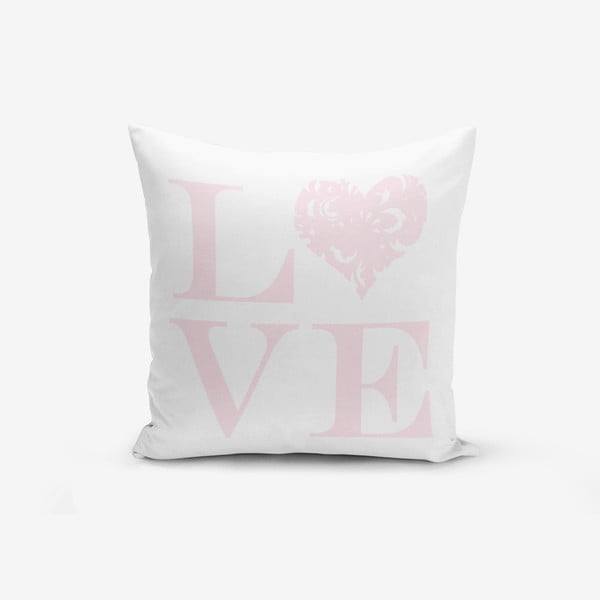 Love Pink pamutkeverék párnahuzat, 45 x 45 cm - Minimalist Cushion Covers