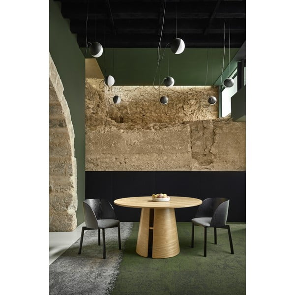 Natúr színű kerek étkezőasztal tölgyfa dekorral ø 137 cm Cep – Teulat-image-3