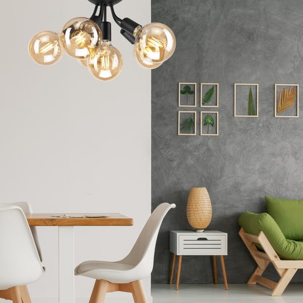 Fekete mennyezeti lámpa lámpabúra nélkül Viggo – LAMKUR-image-2