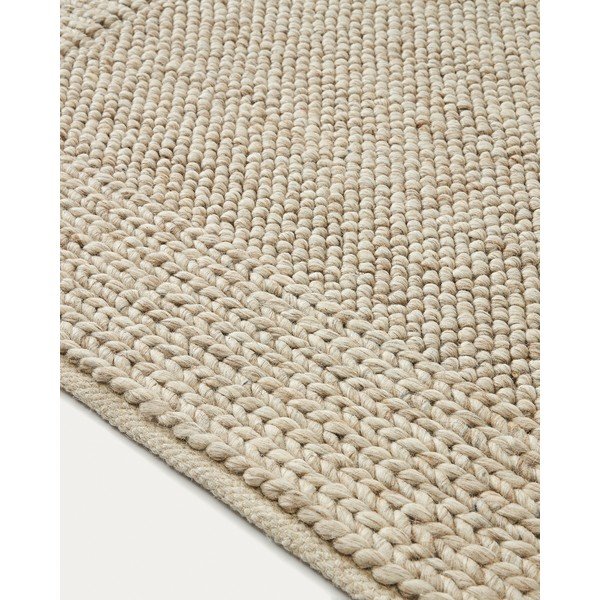 Krémszínű gyapjú szőnyeg 160x230 cm Minji – Kave Home-image-2