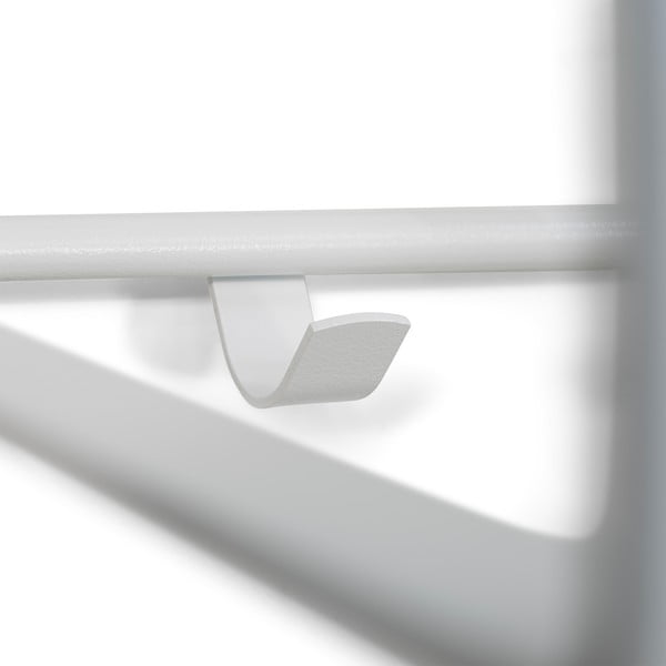 Fehér fém fali fogas polccal 100 cm Rex – Spinder Design-image-2