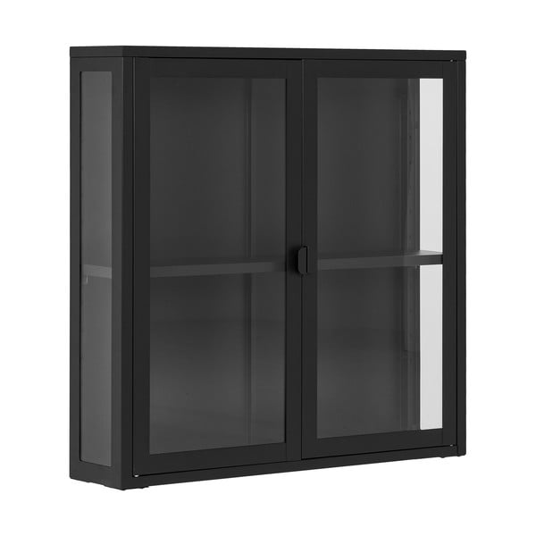 Fekete fém függő tálalószekrény 80x80 cm Brisbane – House Nordic-image-1