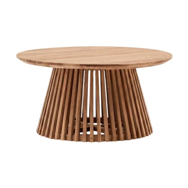 Irune teakfa dohányzóasztal, ⌀ 80 cm - Kave Home