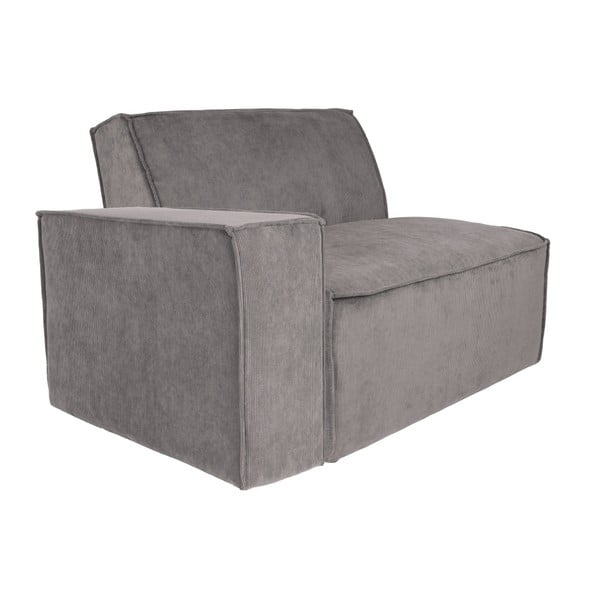 James szürke szélső ülőrész elemes kanapéhoz jobbos karfával - Zuiver