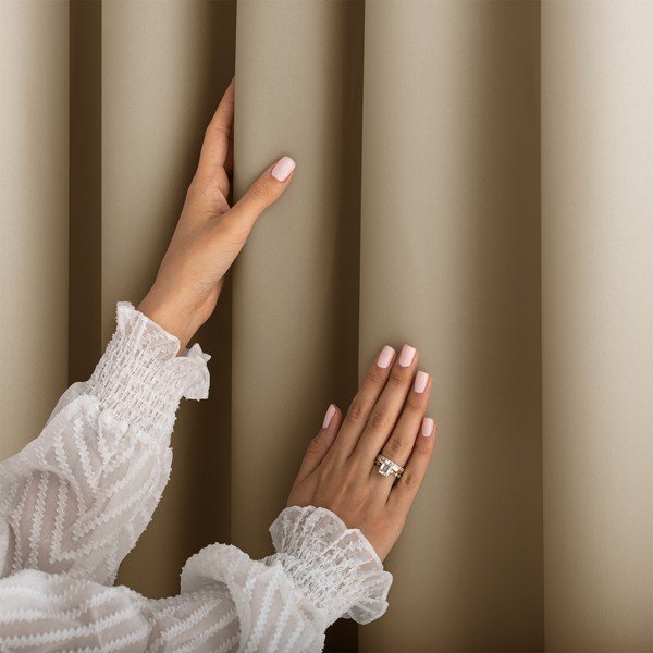 Bézs dimout (részleges sötétítő) függöny 140x250 cm Carli Tie – Restilo-image-2