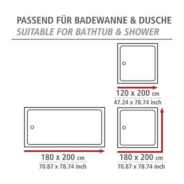 Ginkgo mosható zuhanyfüggöny, 180 x 200 cm - Wenko-image-3