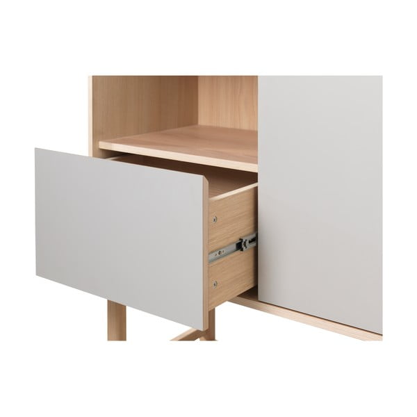 Bilbao szürke komód tölgyfa lábakkal - Unique Furniture-image-3
